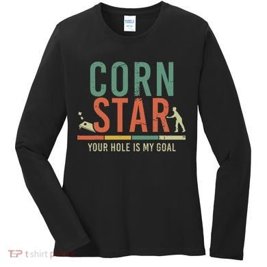 Cool Cornhole Corn Hole Bag Toss Tournament Women's Long Sleeve Shirt