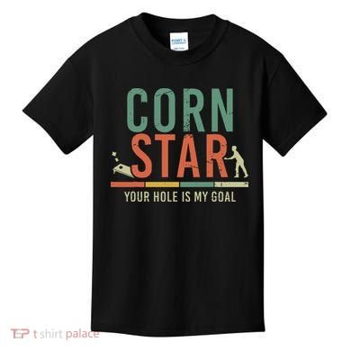 Cool Cornhole Corn Hole Bag Toss Tournament Kids T-Shirt