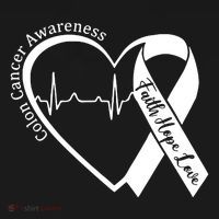 Colorectal Colon Cancer Awareness Blue Ribbon Colonoscopy T-Shirt thumb 7