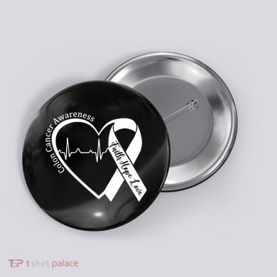 Colorectal Colon Cancer Awareness Blue Ribbon Colonoscopy Button
