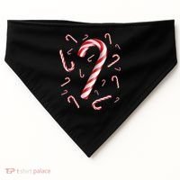 Christmas Candy Cane Mash Up USA-Made Doggie Bandana thumb 0