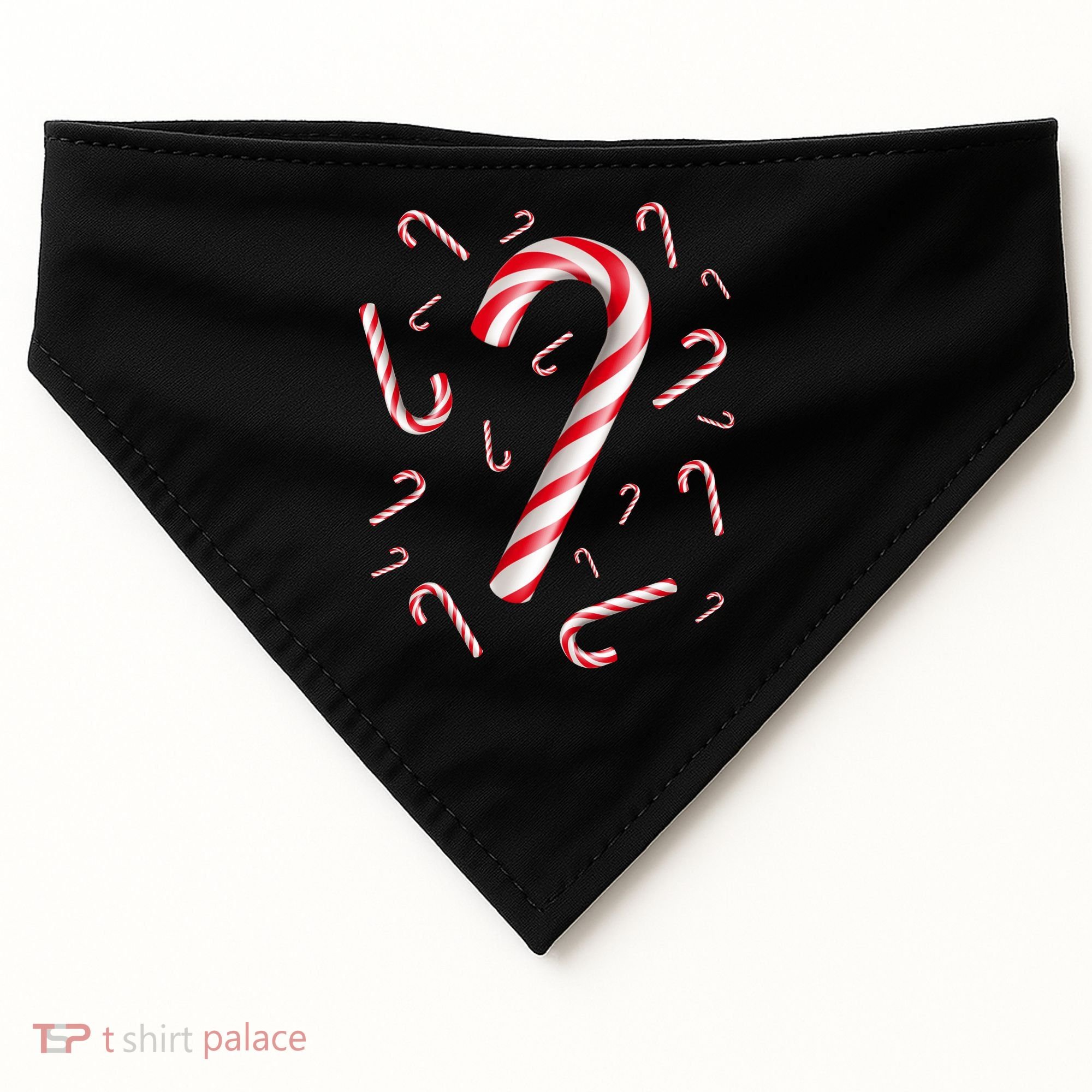 Christmas Candy Cane Mash Up USA-Made Doggie Bandana