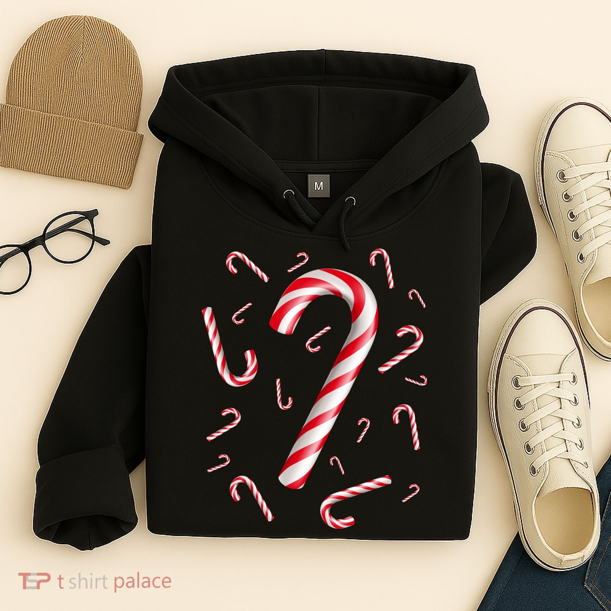 Christmas Candy Cane Mash Up Hoodie