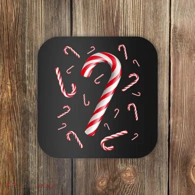 Christmas Candy Cane Mash Up Coaster