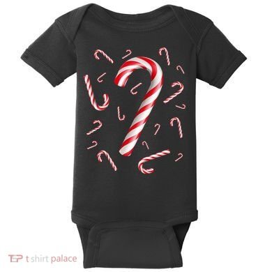 Christmas Candy Cane Mash Up Baby Bodysuit