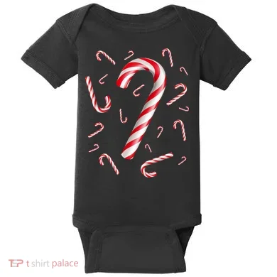 Christmas Candy Cane Mash Up Baby Bodysuit