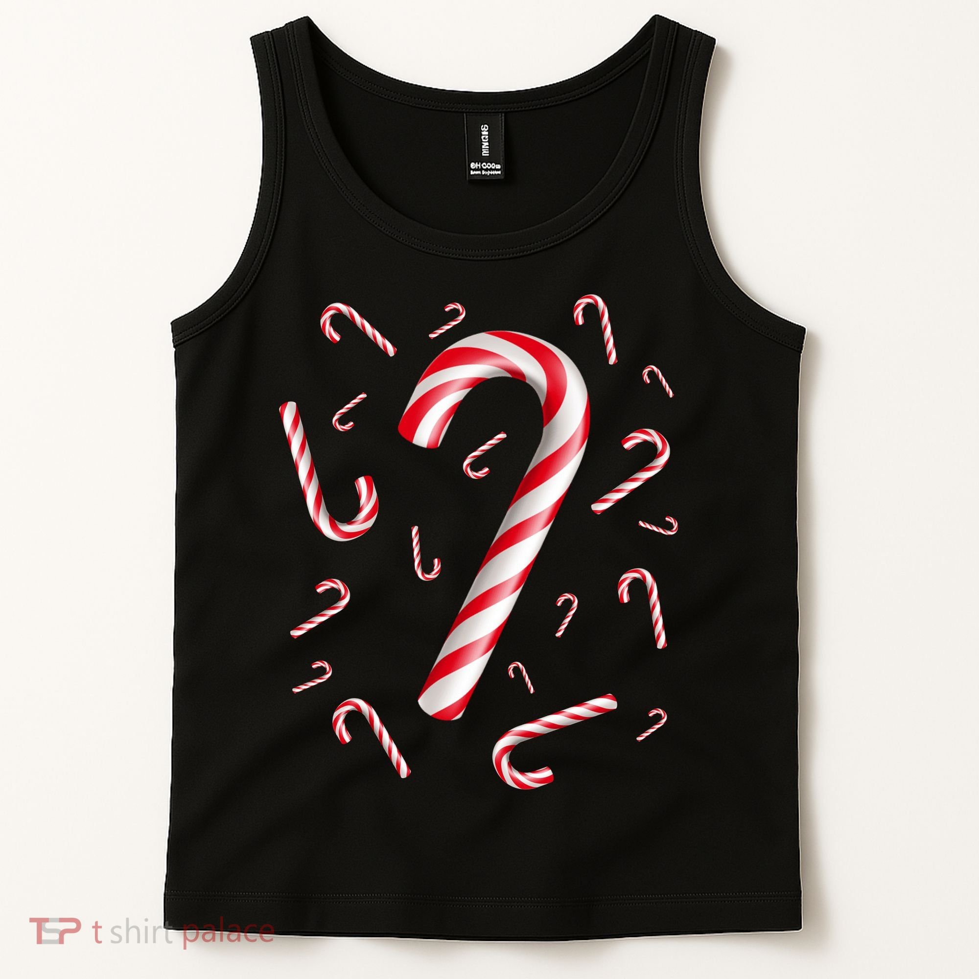Christmas Candy Cane Mash Up Tank Top