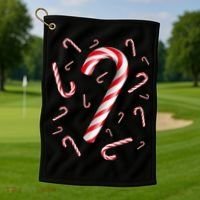 Christmas Candy Cane Mash Up Golf Towel thumb 1