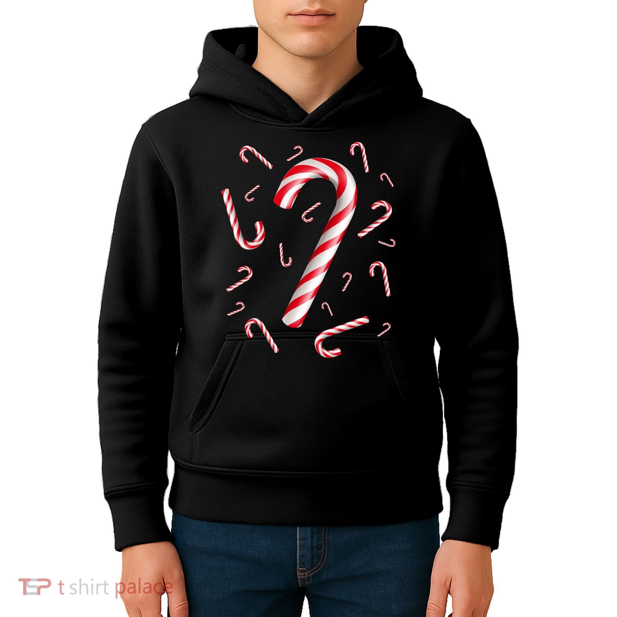 Christmas Candy Cane Mash Up Kids Hoodie
