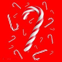 Christmas Candy Cane Mash Up Santa Hat thumb 1