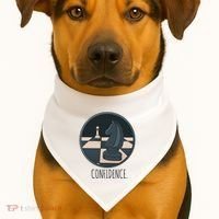 Confidence Chess USA-Made Doggie Bandana thumb 1