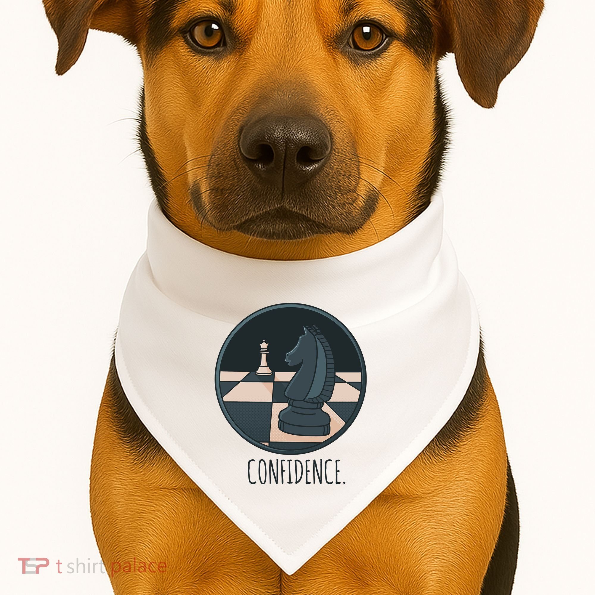 Confidence Chess USA-Made Doggie Bandana