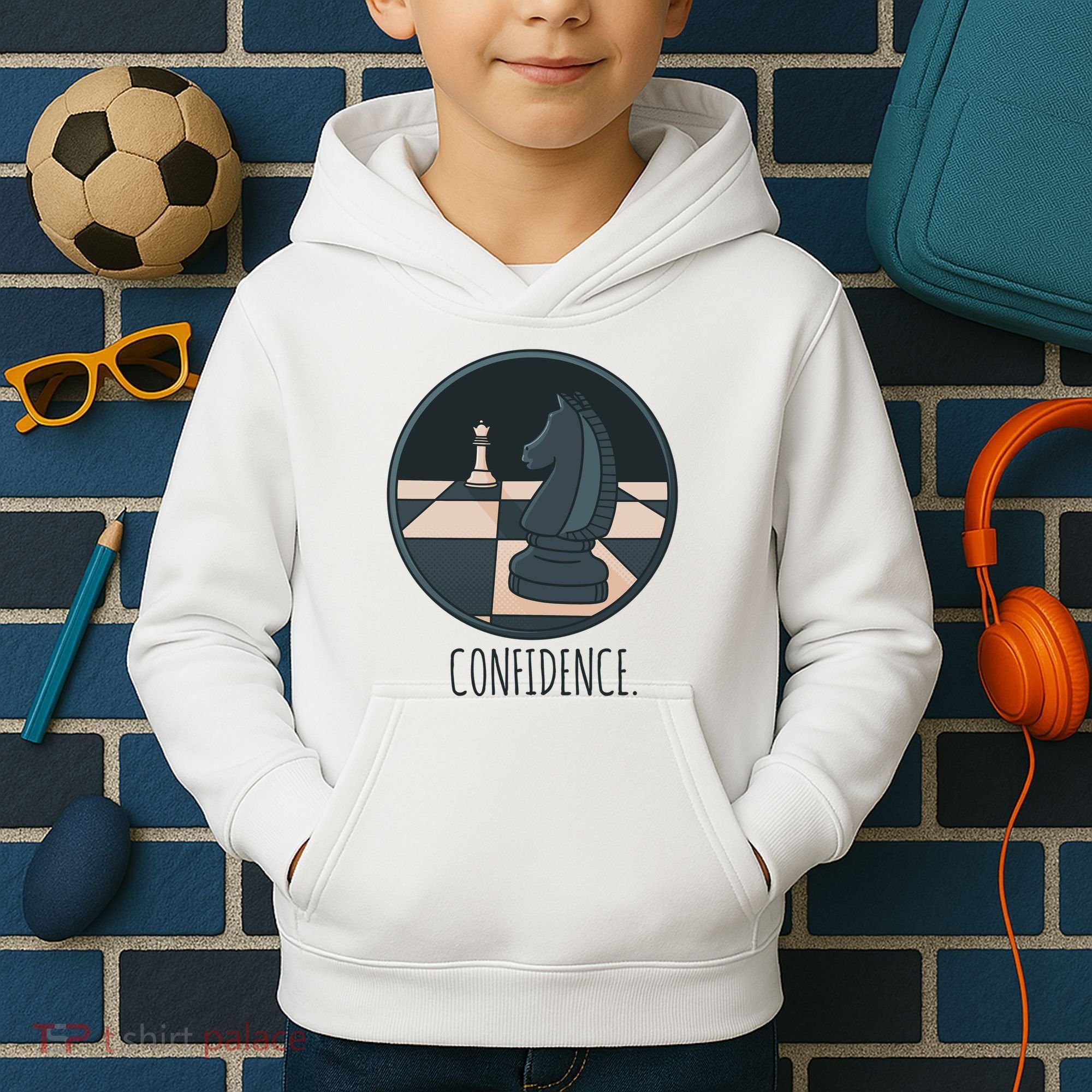 Confidence Chess Kids Hoodie