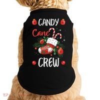 Candy Cane Crew Christmas Xmas Doggie Tank thumb 0