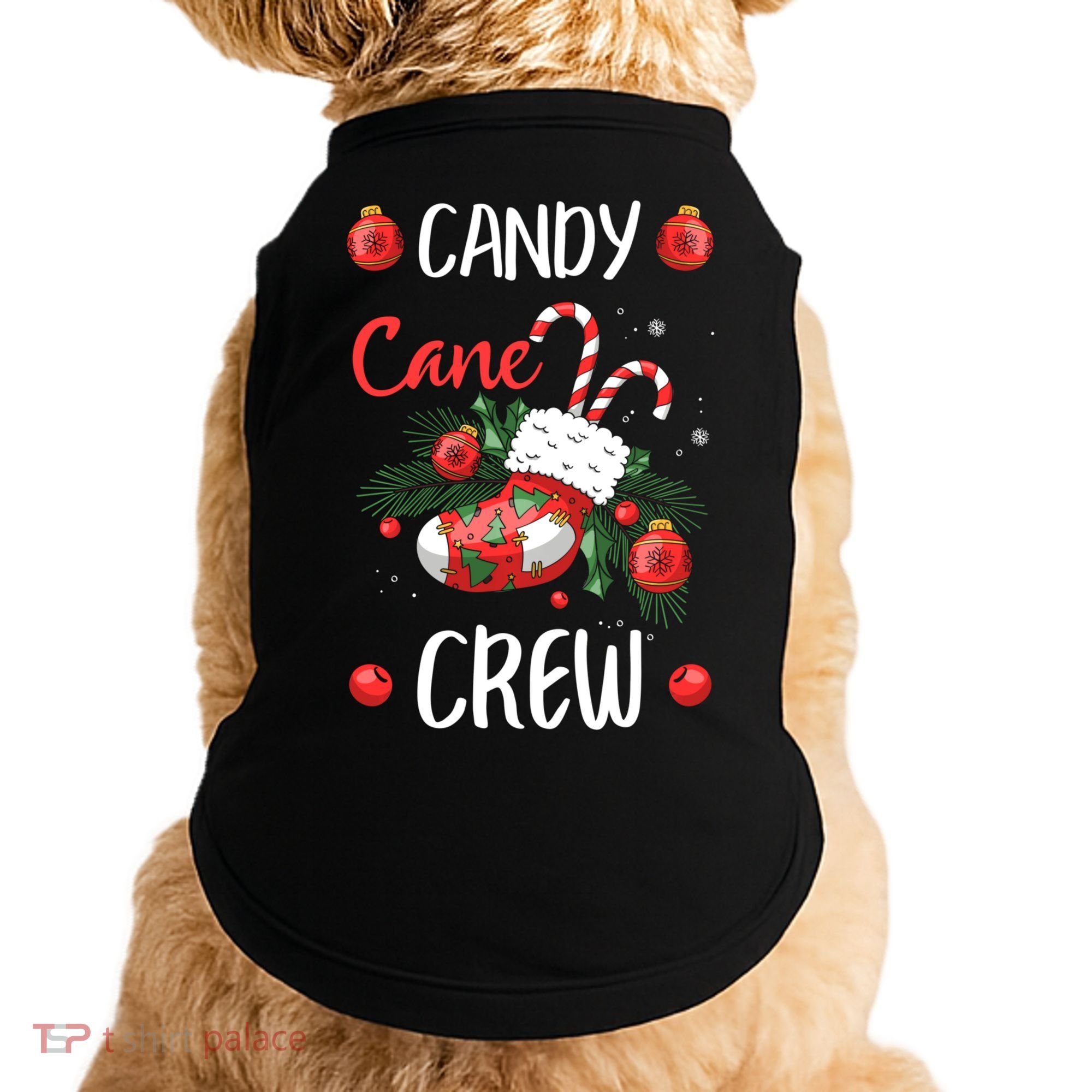 Candy Cane Crew Christmas Xmas Doggie Tank