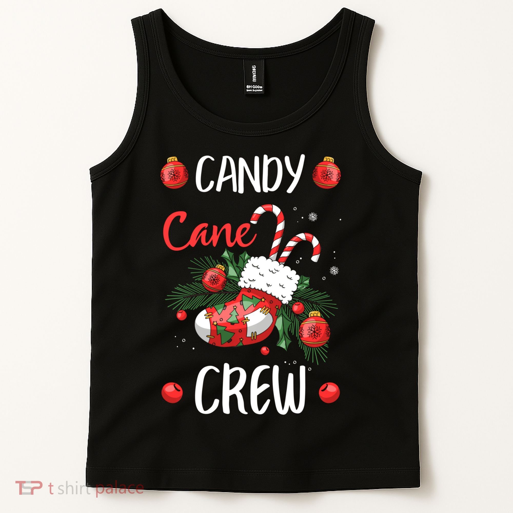 Candy Cane Crew Christmas Xmas Tank Top