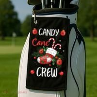 Candy Cane Crew Christmas Xmas Golf Towel thumb 2