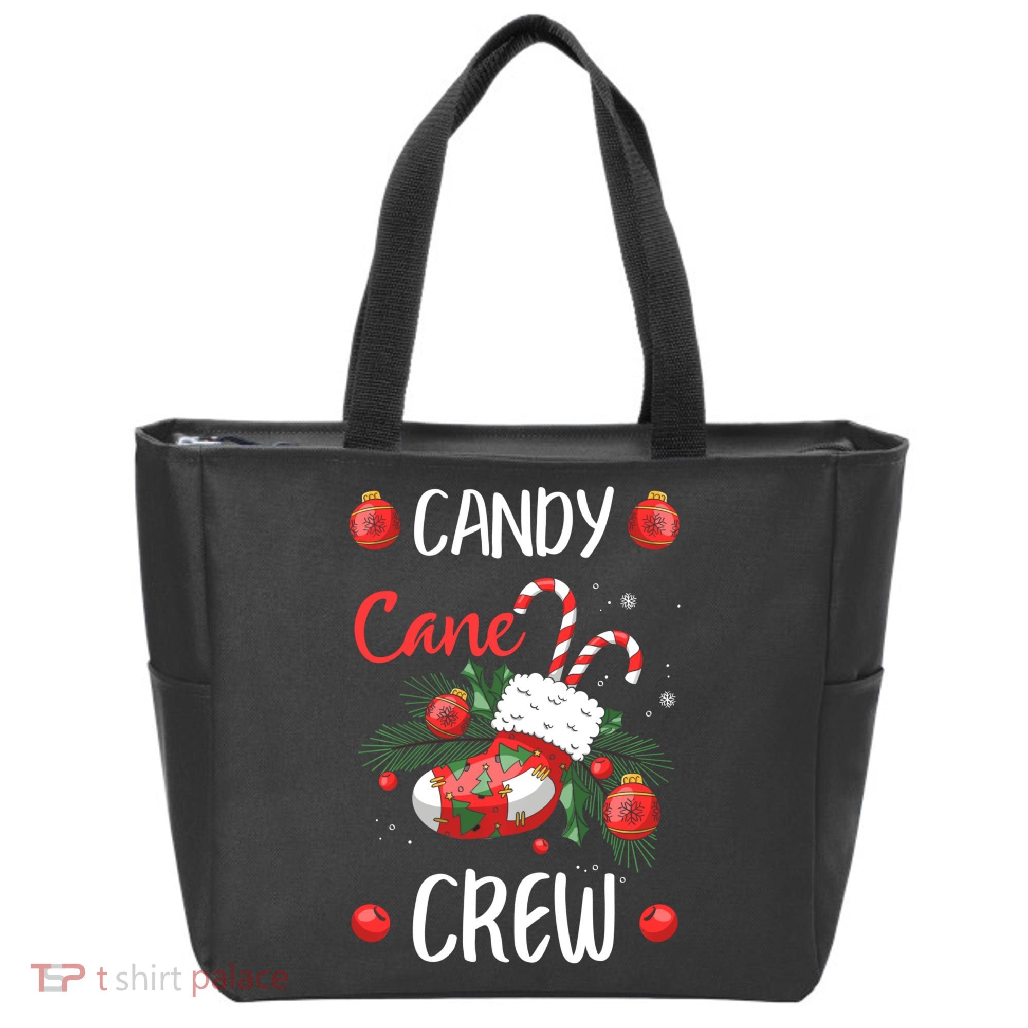 Candy Cane Crew Christmas Xmas Tote Bag