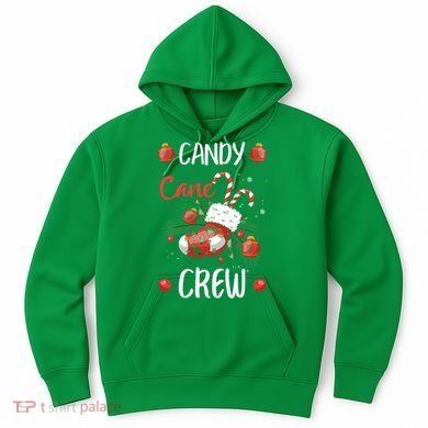 Candy Cane Crew Christmas Xmas Hoodie