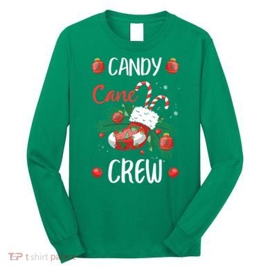 Candy Cane Crew Christmas Xmas Long Sleeve Shirt