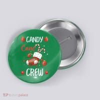 Candy Cane Crew Christmas Xmas Button thumb 0
