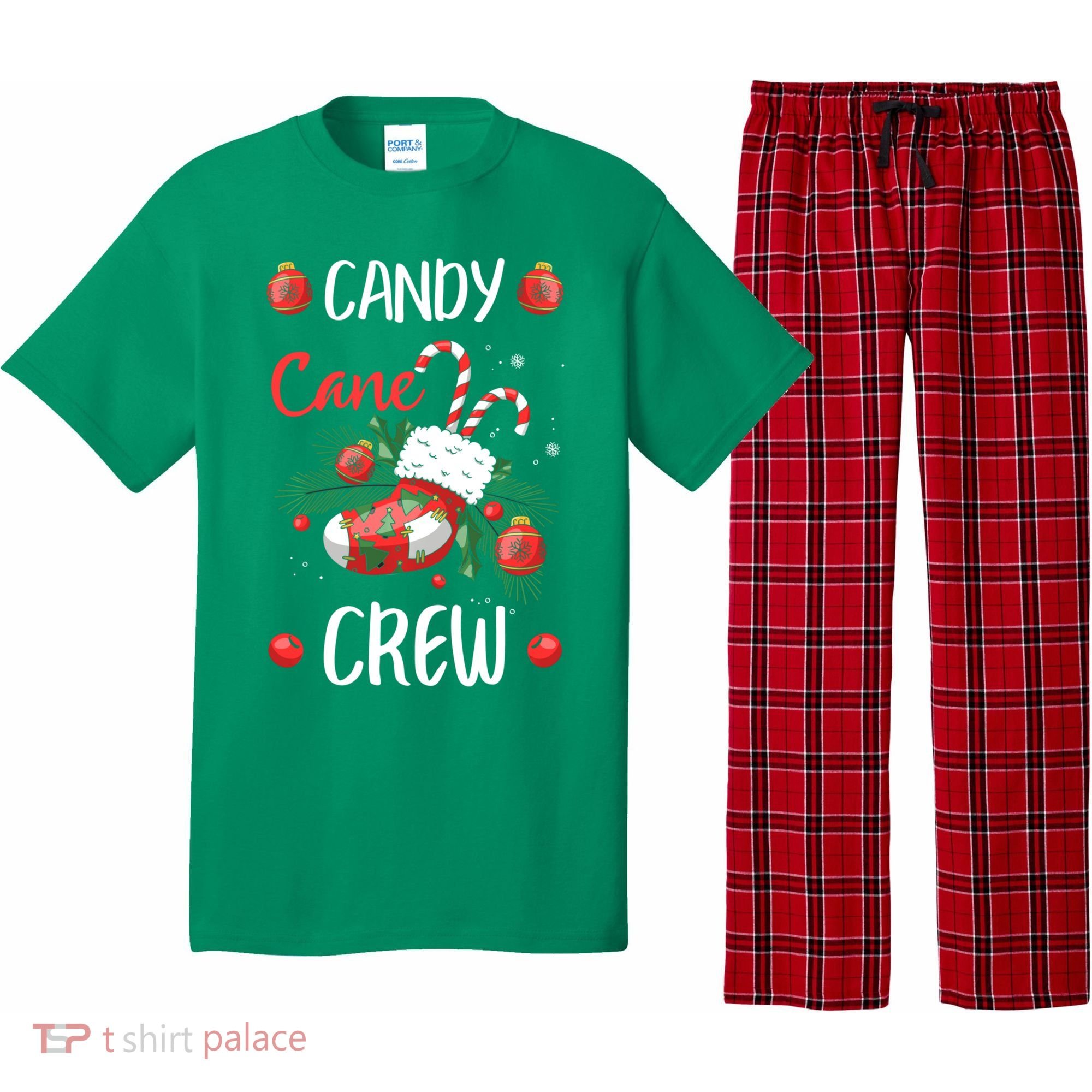 Candy Cane Crew Christmas Xmas Pajama Set