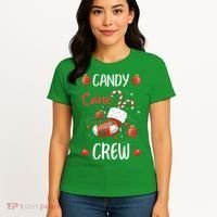Candy Cane Crew Christmas Xmas Women's T-Shirt thumb 4