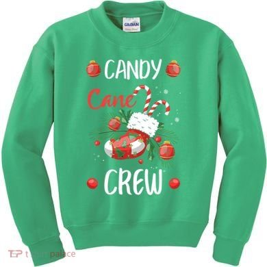 Candy Cane Crew Christmas Xmas Kids Sweatshirt