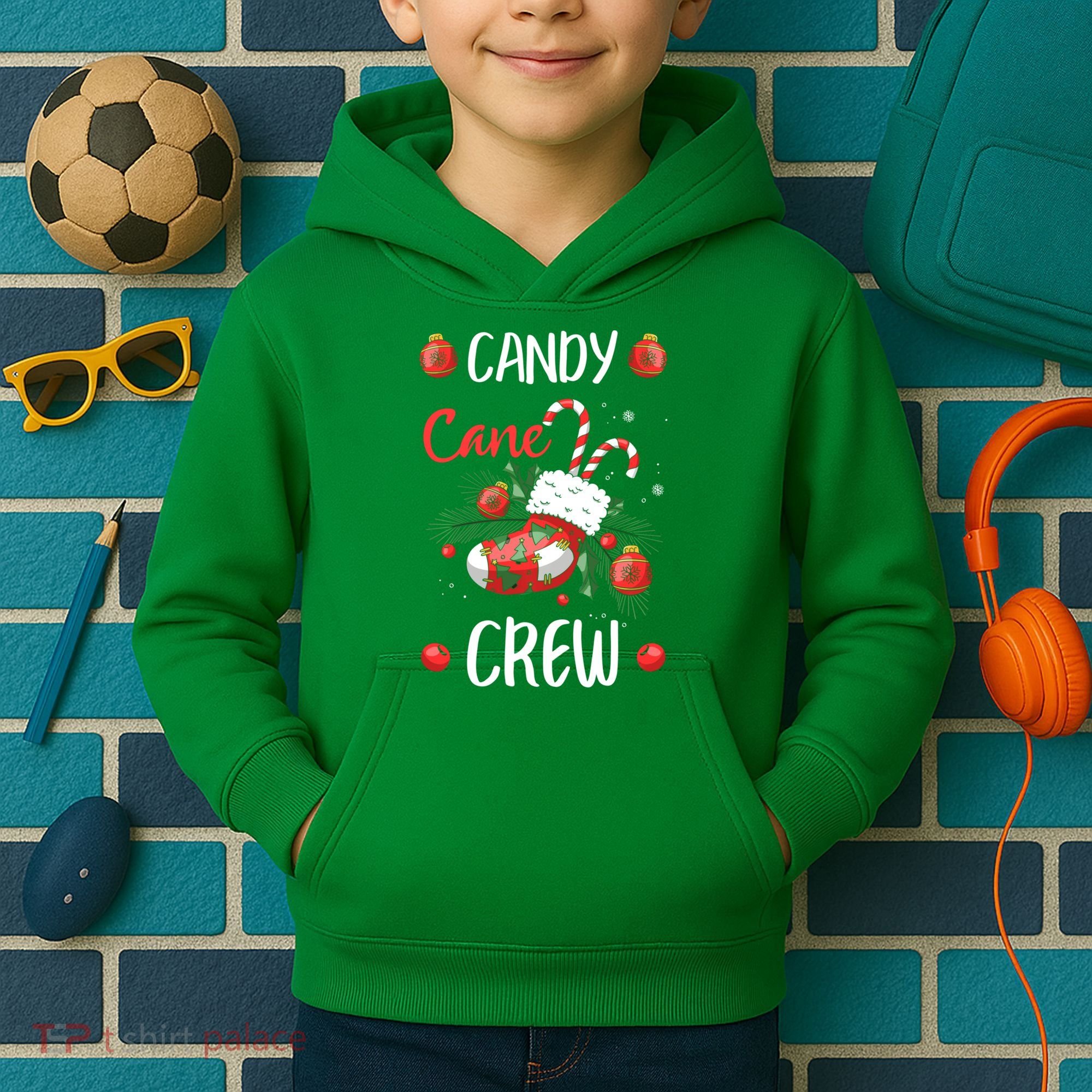 Candy Cane Crew Christmas Xmas Kids Hoodie