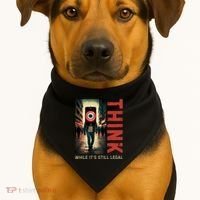 Conservative Cancel Culture Think While Its Still Legal USA-Made Doggie Bandana thumb 1