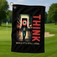 Conservative Cancel Culture Think While Its Still Legal Golf Towel thumb 1