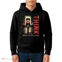 Conservative Cancel Culture Think While Its Still Legal Kids Hoodie thumb 4