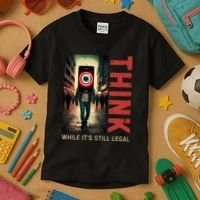 Conservative Cancel Culture Think While Its Still Legal Kids T-Shirt thumb 3
