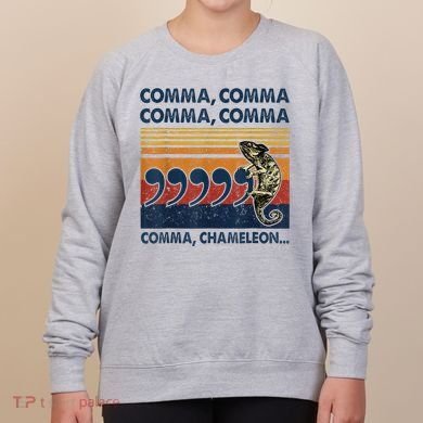 Comma Comma Chameleon Funny Grammar English Teacher Women's Sweatshirt