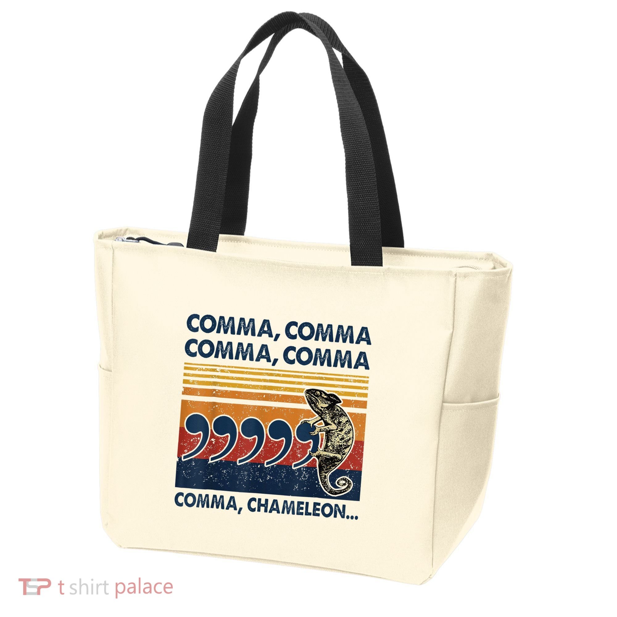Comma Comma Chameleon Funny Grammar English Teacher Tote Bag