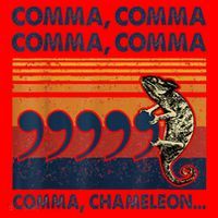 Comma Comma Chameleon Funny Grammar English Teacher Santa Hat thumb 1