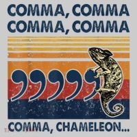 Comma Comma Chameleon Funny Grammar English Teacher Tie-Dye T-Shirt thumb 2