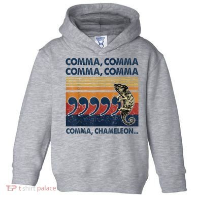Comma Comma Chameleon Funny Grammar English Teacher Toddler Hoodie