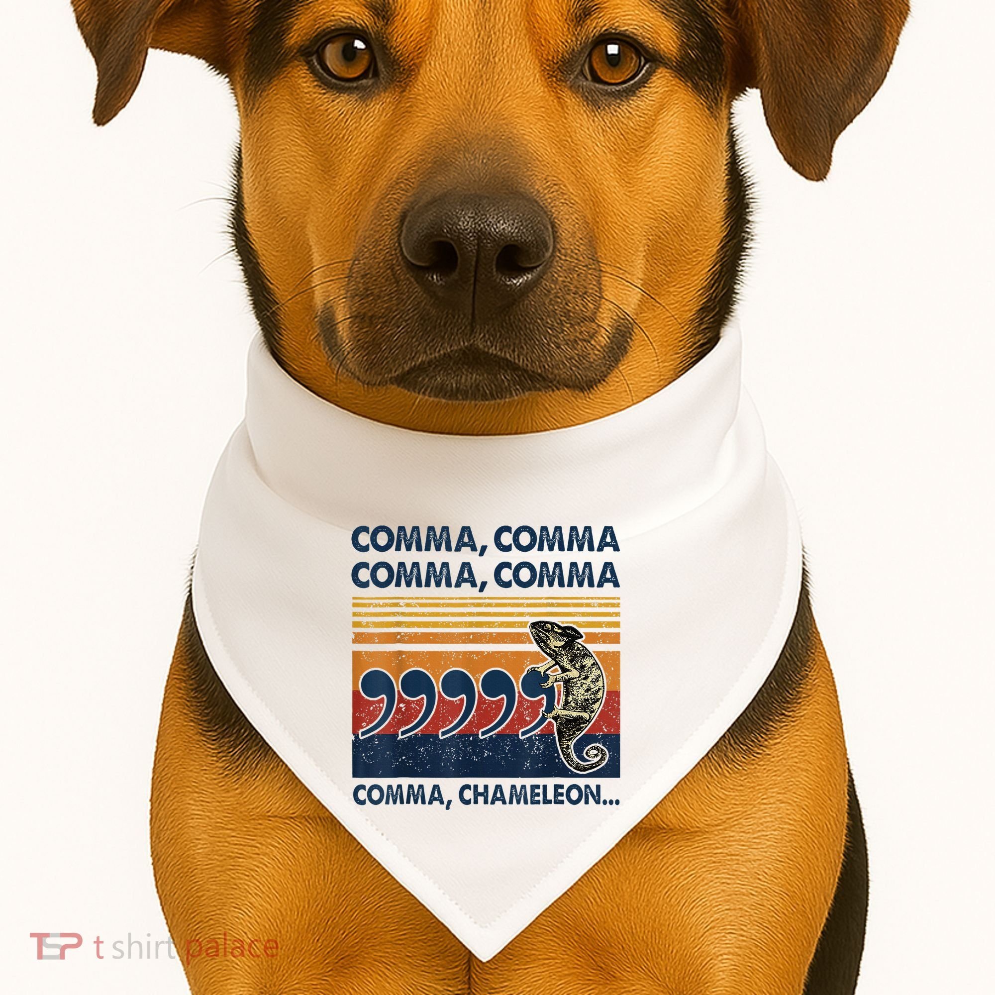 Comma Comma Chameleon Funny Grammar English Teacher USA-Made Doggie Bandana