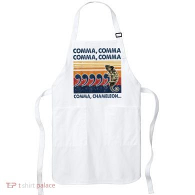 Comma Comma Chameleon Funny Grammar English Teacher Apron