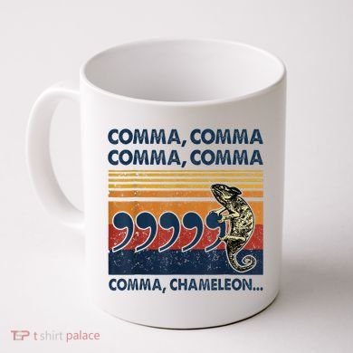 Comma Comma Chameleon Funny Grammar English Teacher Coffee Mug