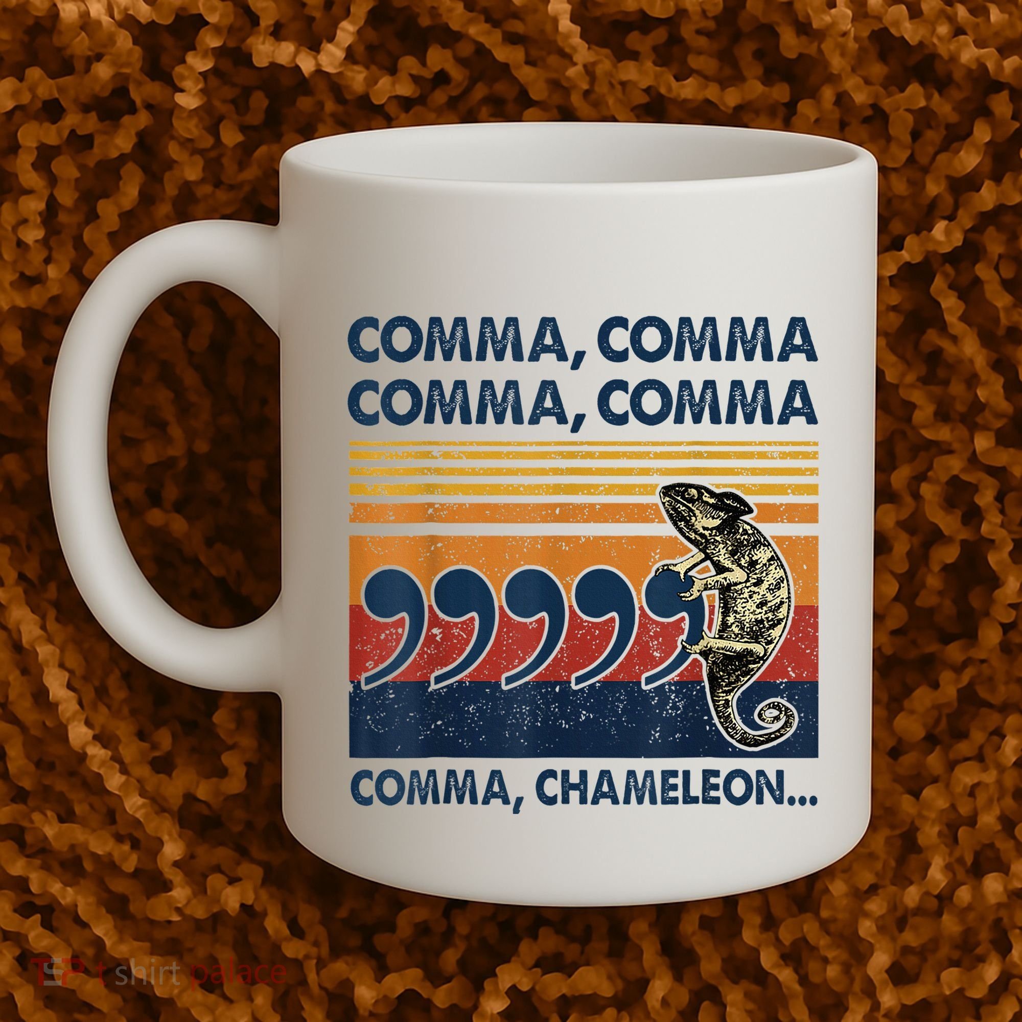 Comma Comma Chameleon Funny Grammar English Teacher Coffee Mug