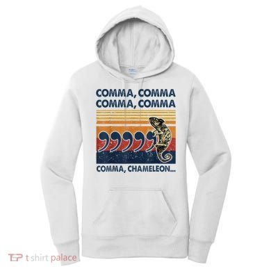 Comma Comma Chameleon Funny Grammar English Teacher Women's Hoodie