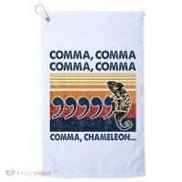 Comma Comma Chameleon Funny Grammar English Teacher Golf Towel thumb 0