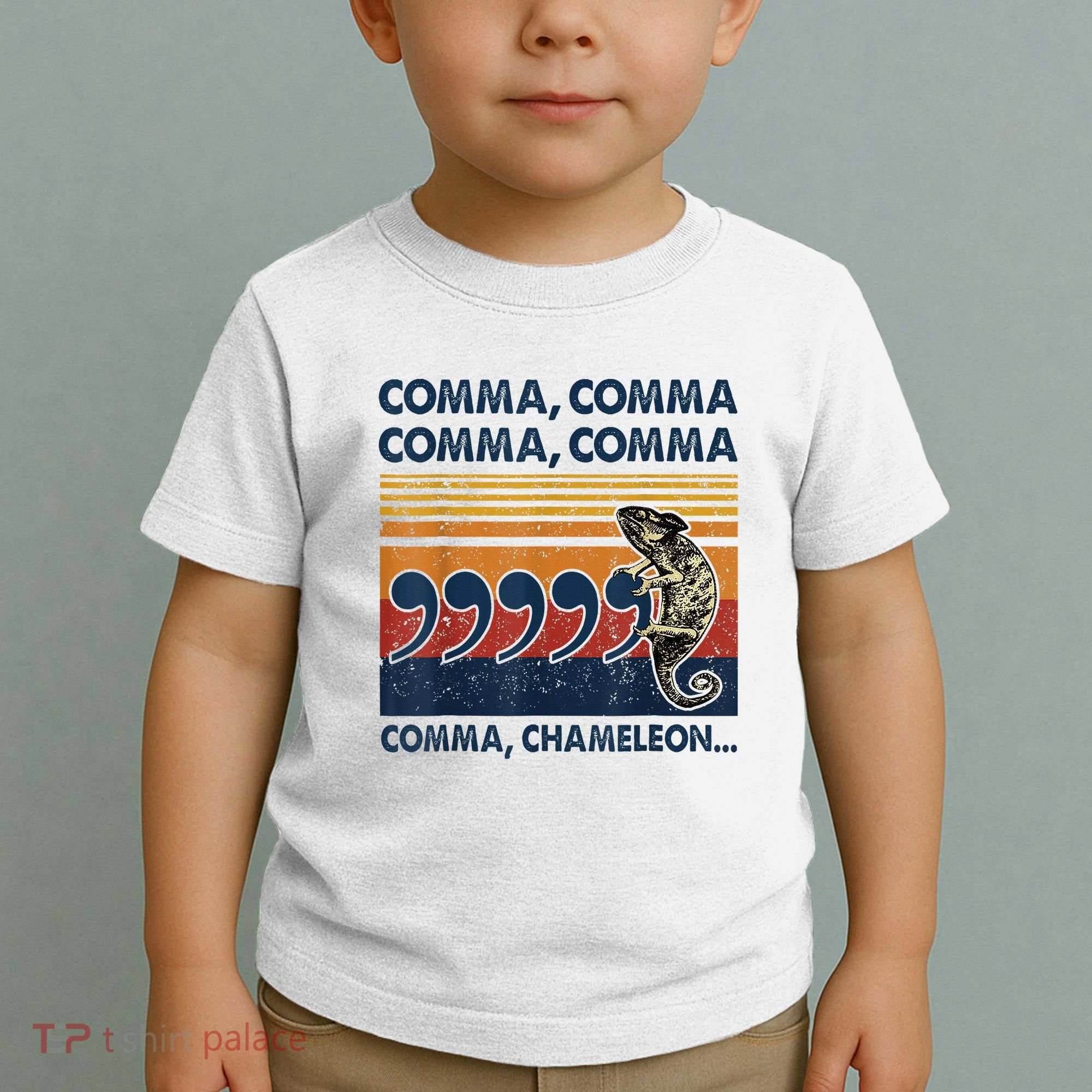 Comma Comma Chameleon Funny Grammar English Teacher Toddler T-Shirt