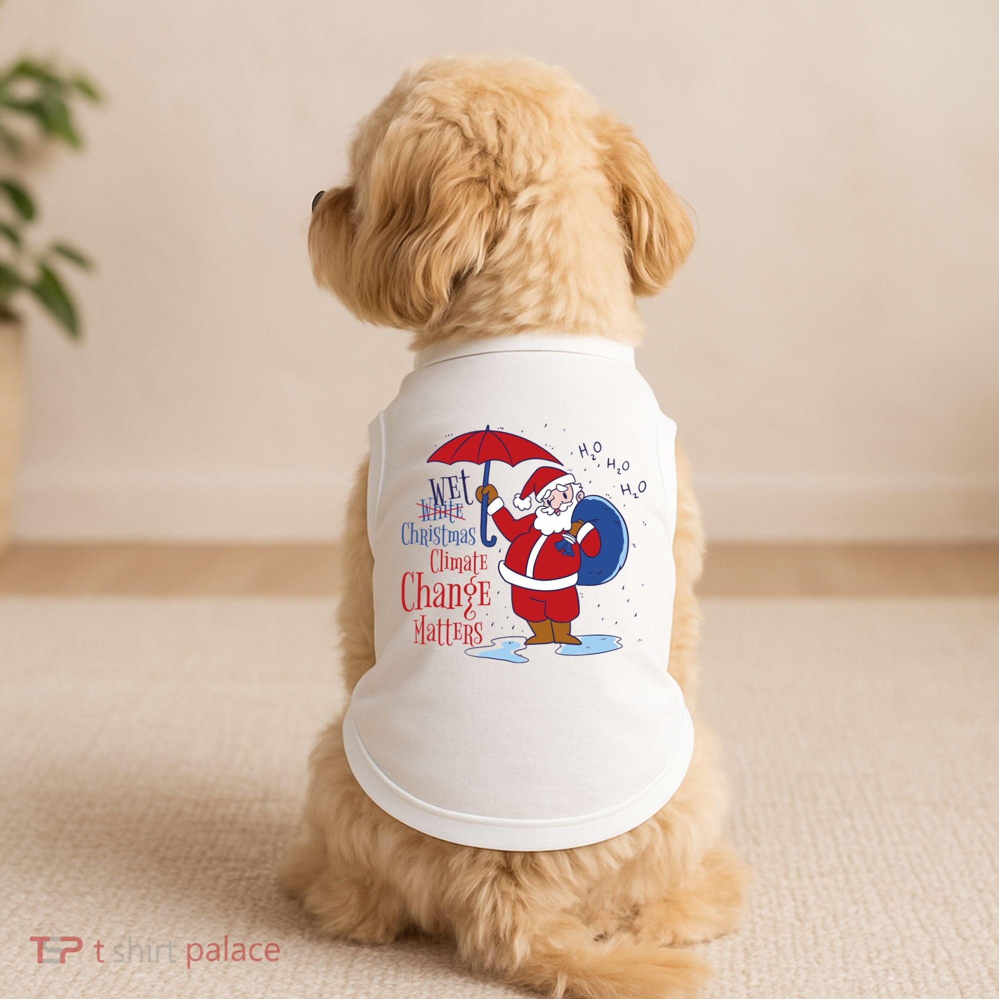 Climate Change Christmas Doggie Tank