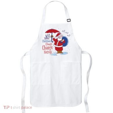 Climate Change Christmas Apron