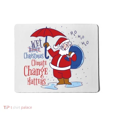 Climate Change Christmas Mousepad