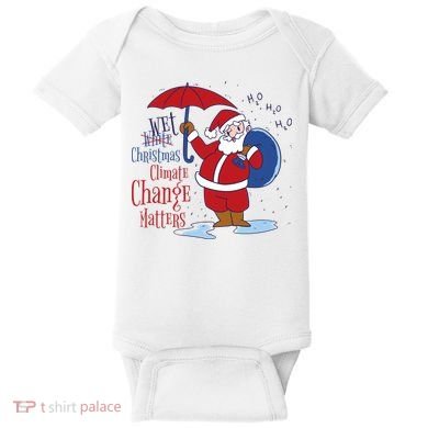 Climate Change Christmas Baby Bodysuit