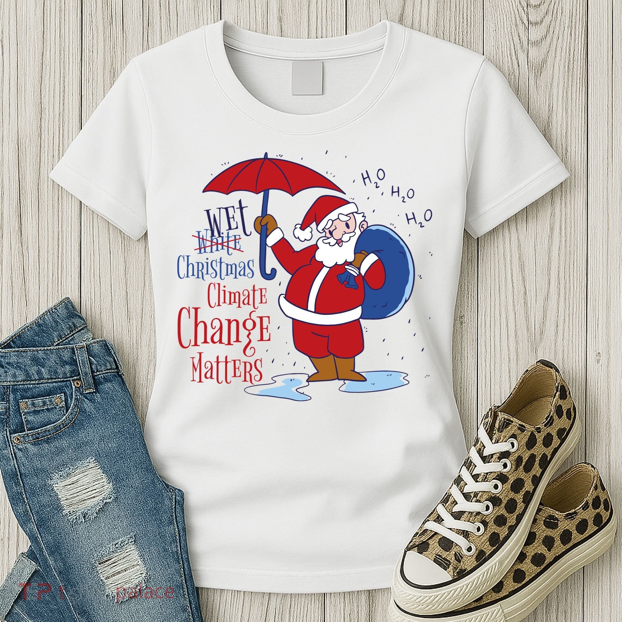 Climate Change Christmas Women's T-Shirt